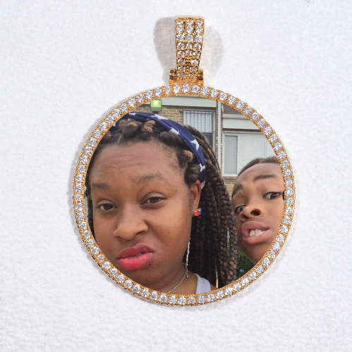 MEDIUM 3D CIRCLE CUSTOM PICTURE PENDANT