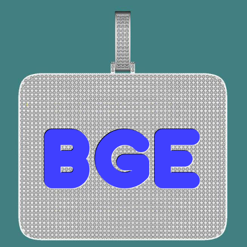 CUSTOM LETTER NECKLACE 3D BIG SQUARE