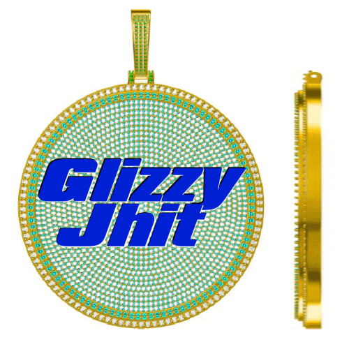 CUSTOM LETTER NECKLACE 3D BIG DISC