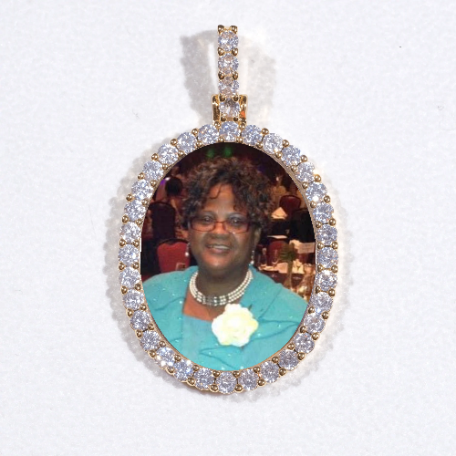 3D Oval Custom Picture Pendant