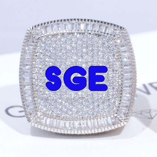 CUSTOM LETTER 3D ICED RING
