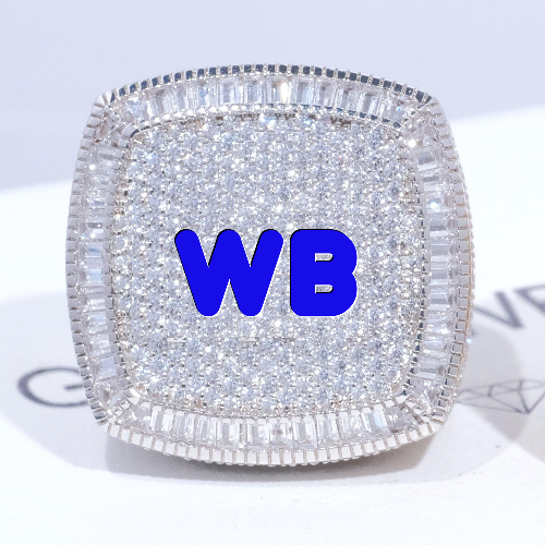 CUSTOM LETTER 3D ICED RING
