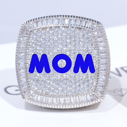 CUSTOM LETTER 3D ICED RING