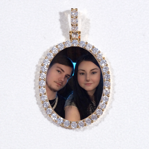 3D Oval Custom Picture Pendant