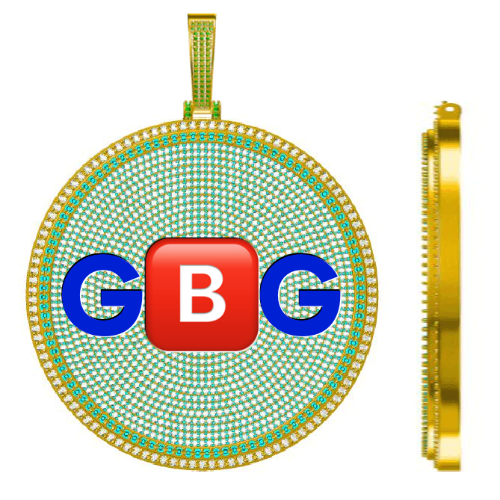 CUSTOM LETTER NECKLACE 3D BIG DISC