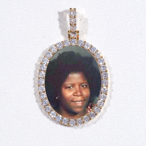 3D Oval Custom Picture Pendant