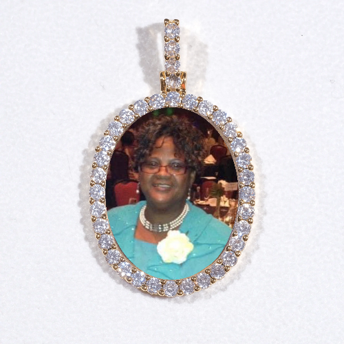 3D Oval Custom Picture Pendant