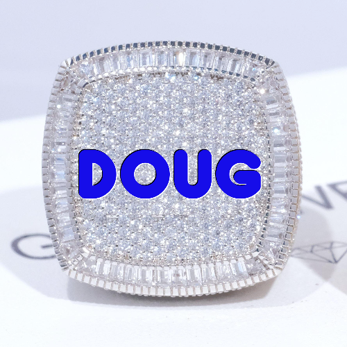 CUSTOM LETTER 3D ICED RING
