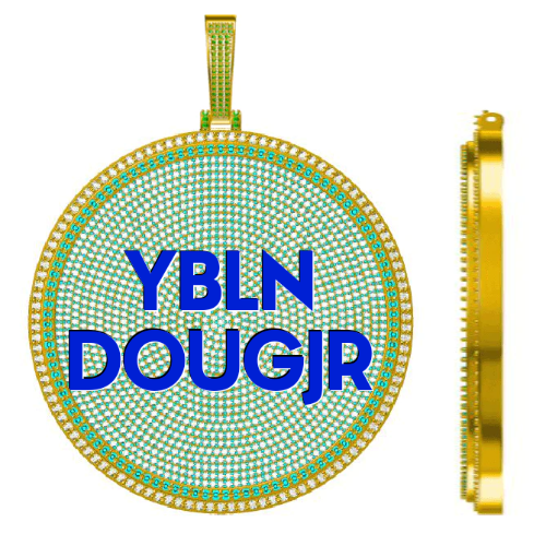 CUSTOM LETTER NECKLACE 3D BIG DISC