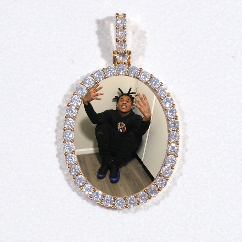 3D Oval Custom Picture Pendant