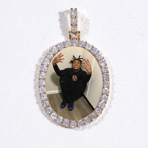 3D Oval Custom Picture Pendant