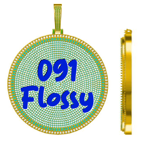 CUSTOM LETTER NECKLACE 3D BIG DISC