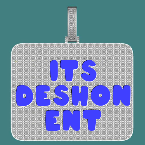 CUSTOM LETTER NECKLACE 3D BIG SQUARE