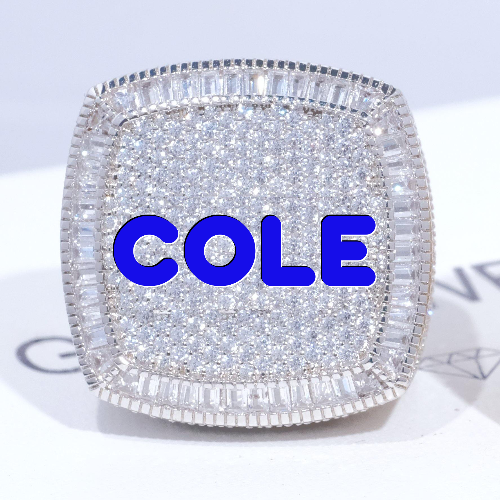 CUSTOM LETTER 3D ICED RING