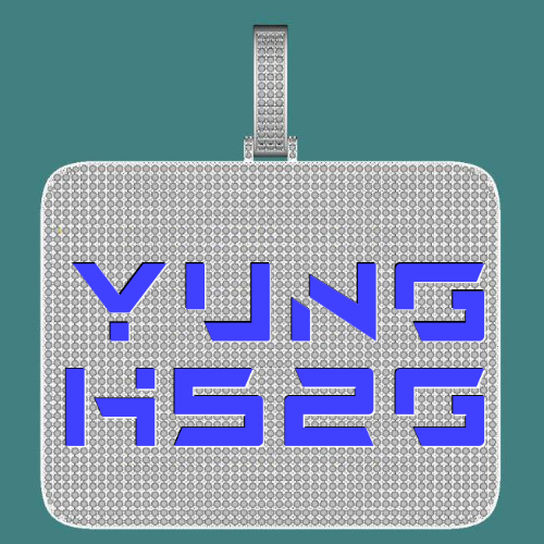 CUSTOM LETTER NECKLACE 3D BIG SQUARE