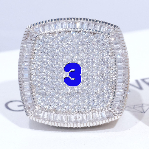 CUSTOM LETTER 3D ICED RING