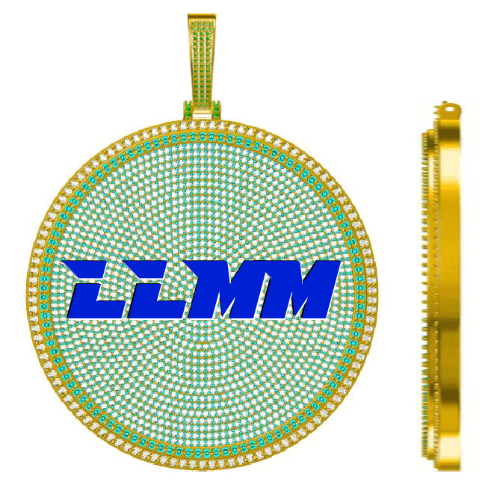 CUSTOM LETTER NECKLACE 3D BIG DISC
