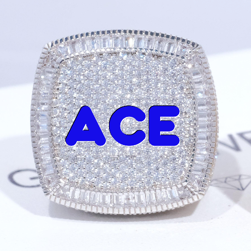 CUSTOM LETTER 3D ICED RING