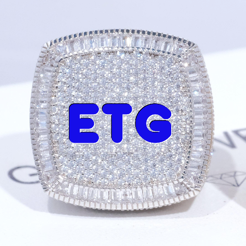 CUSTOM LETTER 3D ICED RING