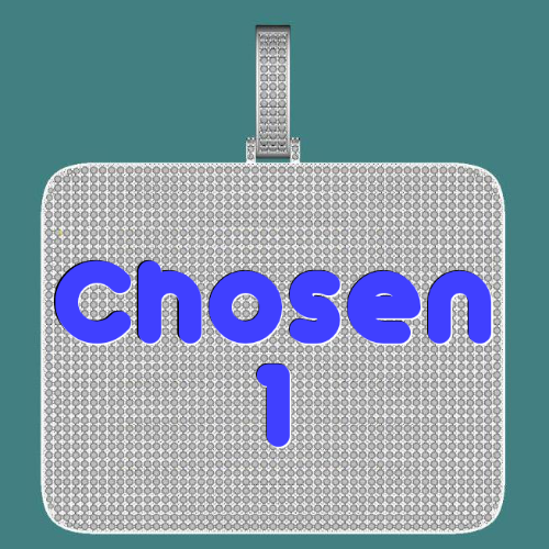 CUSTOM LETTER NECKLACE 3D BIG SQUARE