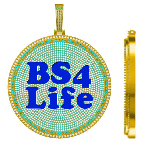 CUSTOM LETTER NECKLACE 3D BIG DISC