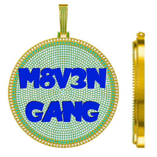 CUSTOM LETTER NECKLACE 3D BIG DISC