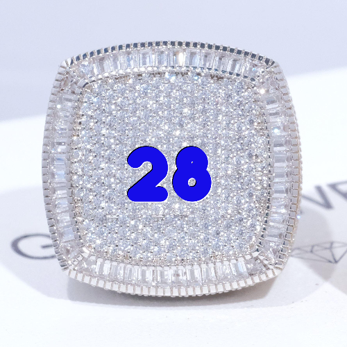 CUSTOM LETTER 3D ICED RING