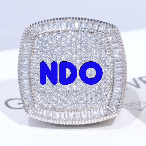 CUSTOM LETTER 3D ICED RING