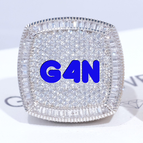 CUSTOM LETTER 3D ICED RING
