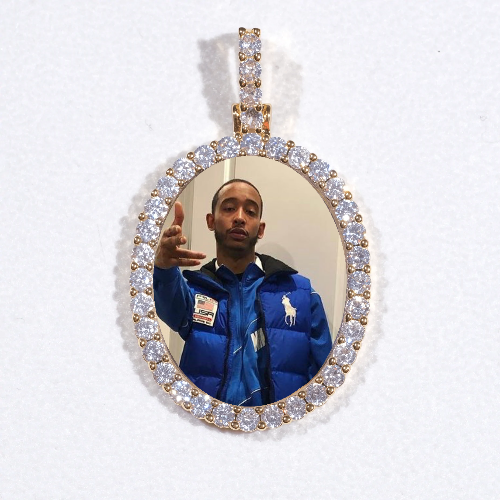 3D Oval Custom Picture Pendant