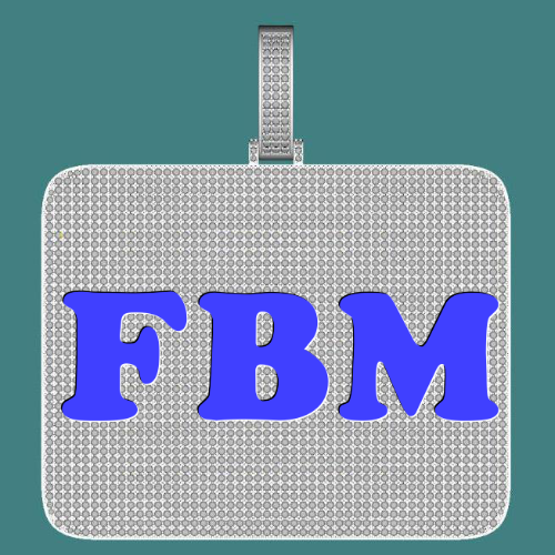 CUSTOM LETTER NECKLACE 3D BIG SQUARE