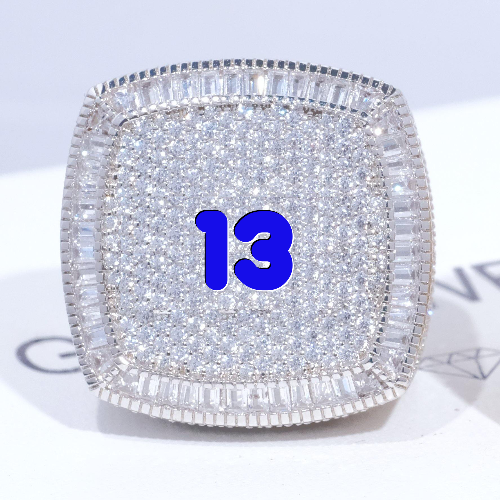 CUSTOM LETTER 3D ICED RING