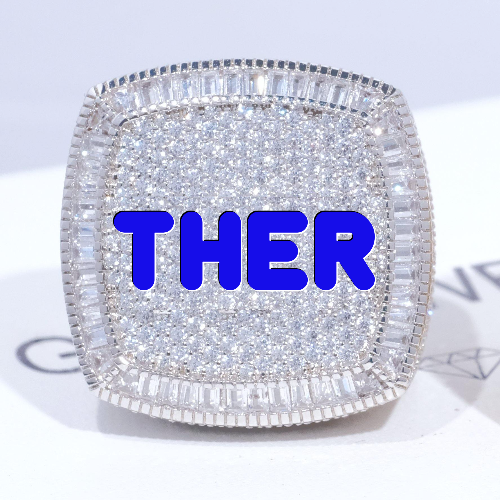 CUSTOM LETTER 3D ICED RING