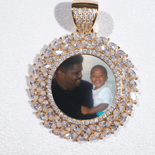 Large 3D Wheat Ear Custom Picture Pendant