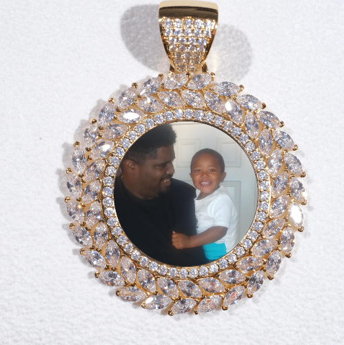 Large 3D Wheat Ear Custom Picture Pendant