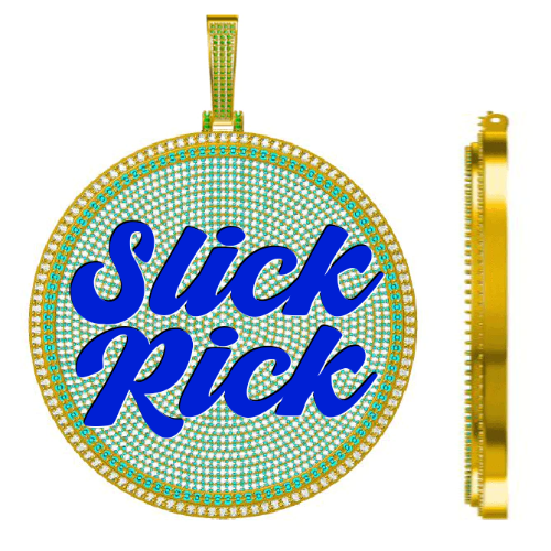 CUSTOM LETTER NECKLACE 3D BIG DISC