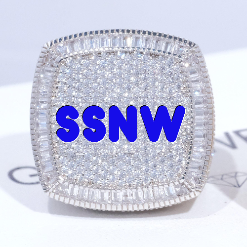 CUSTOM LETTER 3D ICED RING