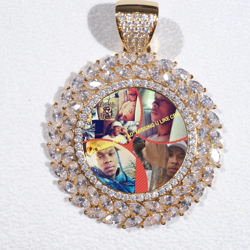 Large 3D Wheat Ear Custom Picture Pendant