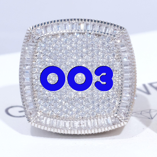 CUSTOM LETTER 3D ICED RING