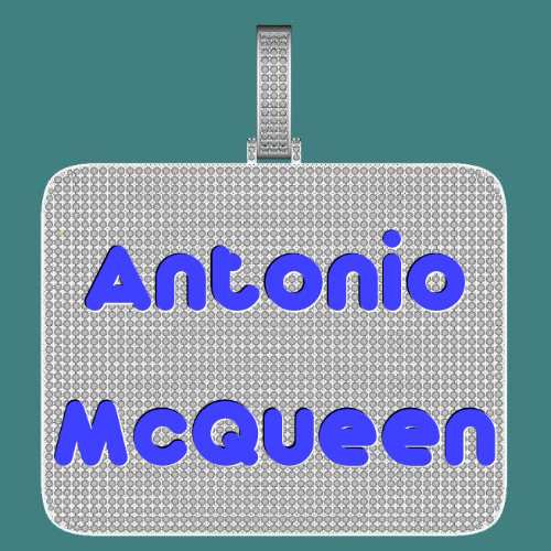 CUSTOM LETTER NECKLACE 3D BIG SQUARE