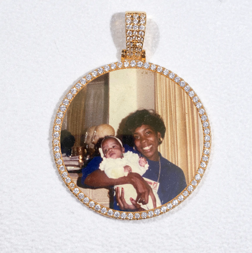 MEDIUM 3D CIRCLE CUSTOM PICTURE PENDANT