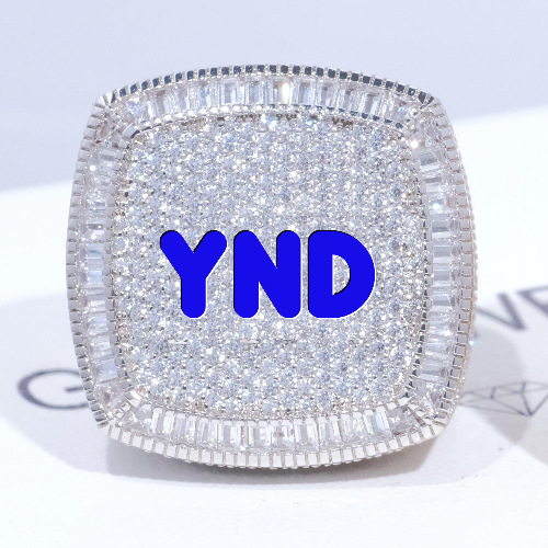 CUSTOM LETTER 3D ICED RING