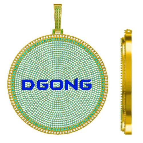 CUSTOM LETTER NECKLACE 3D BIG DISC