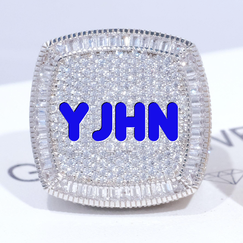 CUSTOM LETTER 3D ICED RING