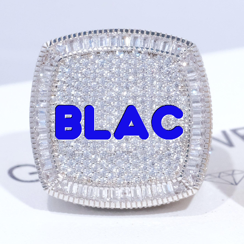 CUSTOM LETTER 3D ICED RING
