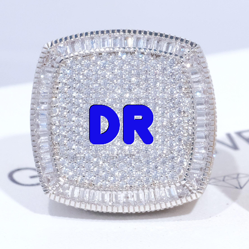 CUSTOM LETTER 3D ICED RING