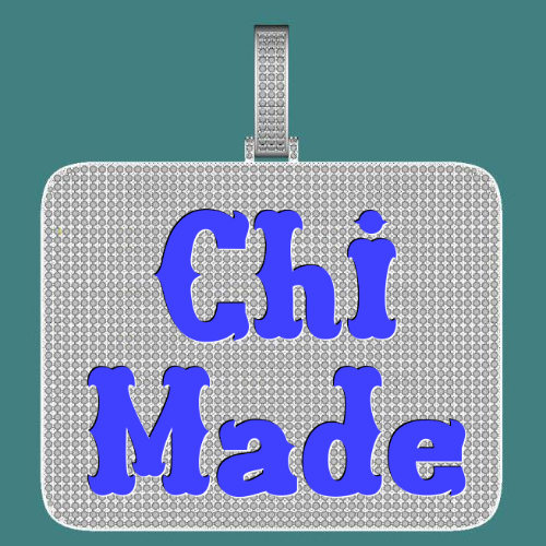 CUSTOM LETTER NECKLACE 3D BIG SQUARE
