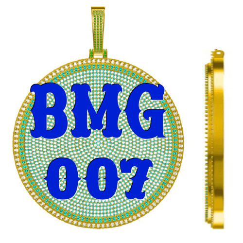 CUSTOM LETTER NECKLACE 3D BIG DISC