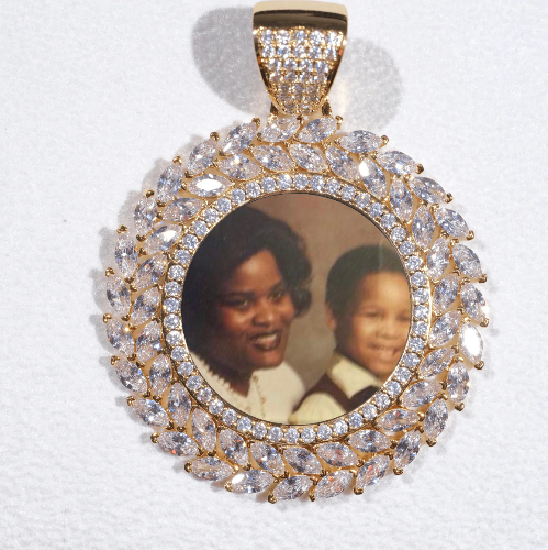 Large 3D Wheat Ear Custom Picture Pendant