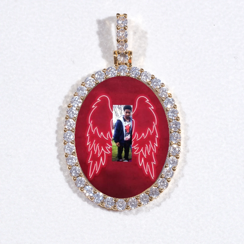 3D Oval Custom Picture Pendant